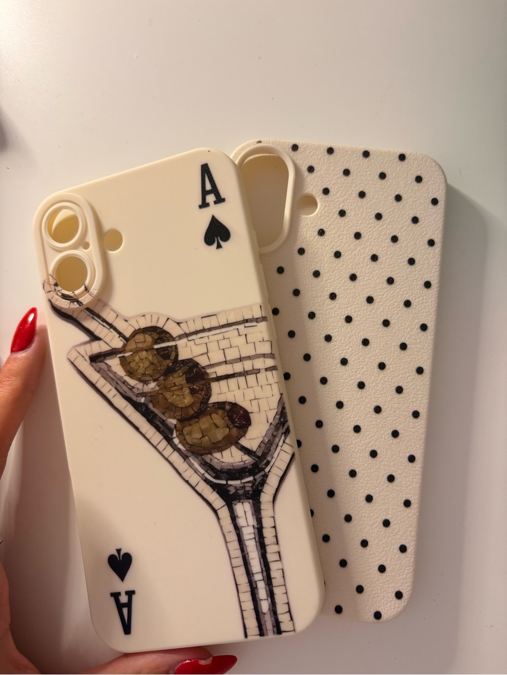 White Ace of Spades Martini Phone Case